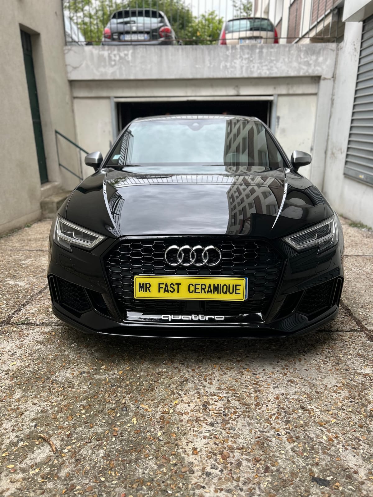Traitement céramique Audi RS3 noire quattro – coating carrosserie brillant – Mr Fast Céramique